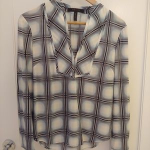 BCBG silk squares blouse